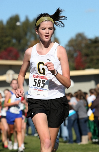 NCS XC D1 Girls-072.JPG - 2009 North Coast Section Cross Country Championships, Hayward High School, Hayward, California